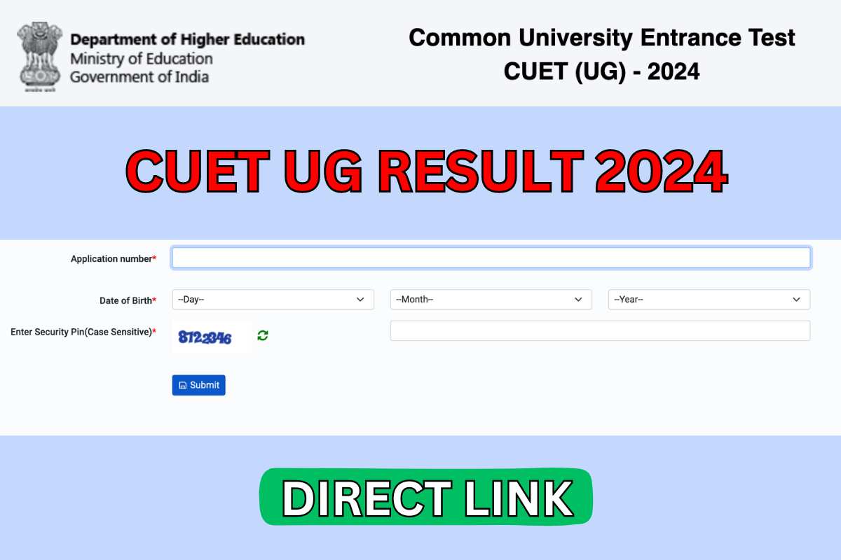 CUET UG Result 2024 - Cut Off Marks, Scorecard @ exams.nta.ac.in