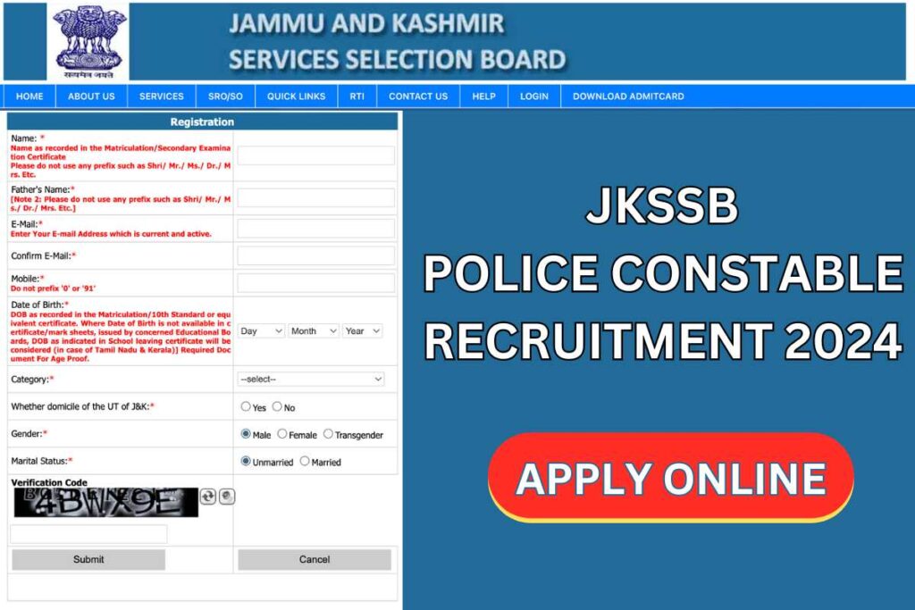 JKSSB Police Constable Recruitment 2024