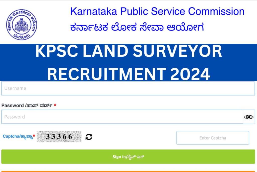 KPSC Land Surveyor Recruitment 2024